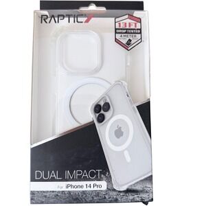 Raptic Dual Impact iPhone 14 Pro Case Clear MagSafe 13ft Drop Military Grade NEW